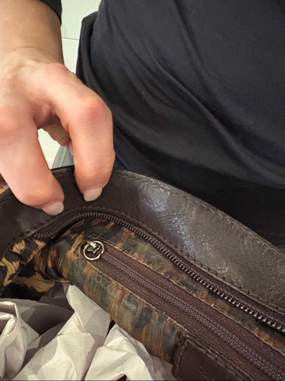 FINAL SALE - Dolce and Gabbana brown suede bag - Picture 12 of 12